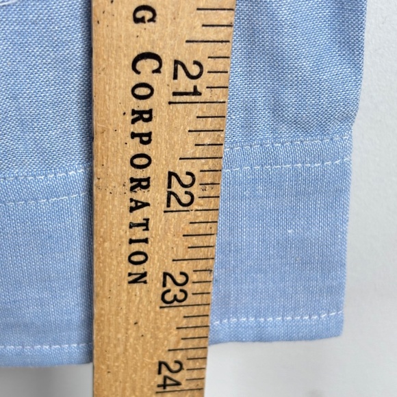 VTG Embroidered Christmas Denim Button Down 2X Candy Cane Gingham Holiday 90s - Picture 9 of 10